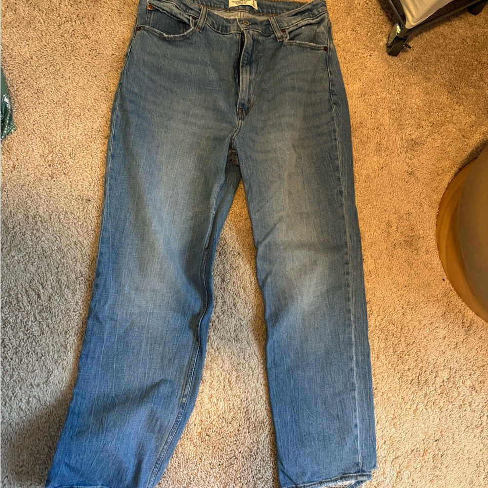 Abercrombie & Fitch the ankle straight ultra high rise 12R